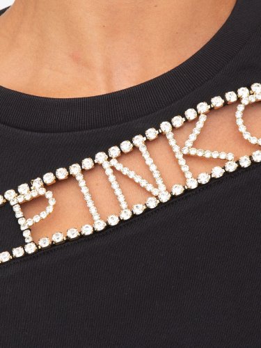 Жіноча толстовка PINKO Maglia tagliata NERO