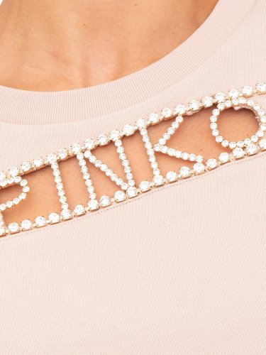 Женская толстовка PINKO Maglia tagliata BEIGE