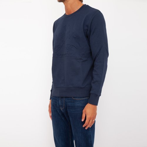 Мужская толстовка LA MARTINA MAN FLEECE CREW NECK FLEECE BLU