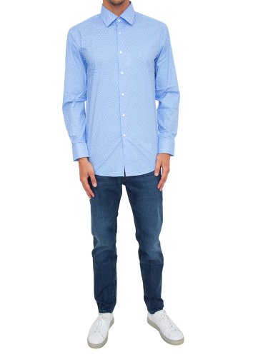 Чоловіча сорочка з довгим рукавом BOSS Shirts AZZURRO