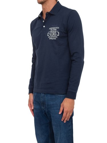 Мужское поло AERONAUTICA MILITARE POLO M.L. BLU