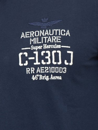 Мужское поло AERONAUTICA MILITARE POLO M.L. BLU