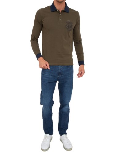 Чоловіче поло AERONAUTICA MILITARE POLO M.L. VERDE