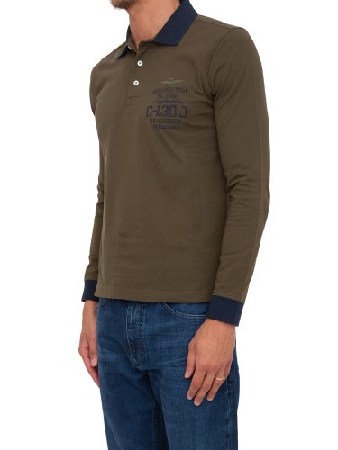Чоловіче поло AERONAUTICA MILITARE POLO M.L. VERDE