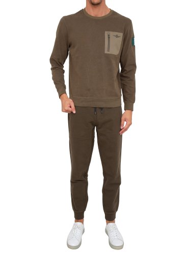 Мужская толстовка AERONAUTICA MILITARE FELPA VERDE