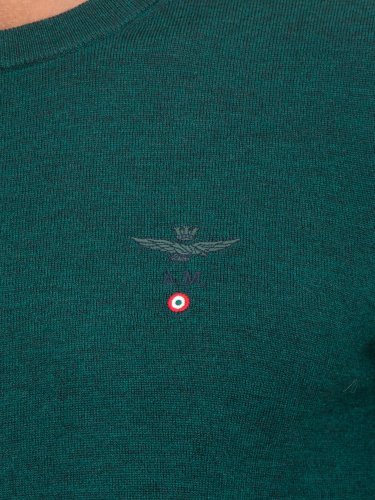 Чоловічий светр AERONAUTICA MILITARE MAGLIA GIROCOLLO VERDE