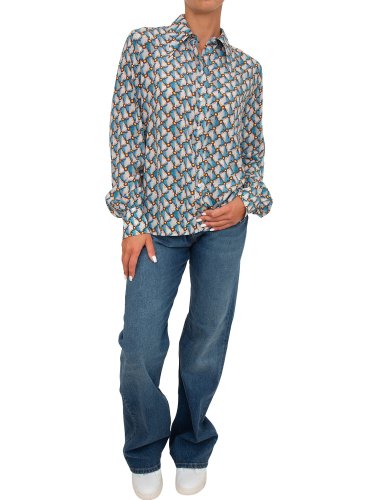 Жіноча сорочка з довгим рукавом ETRO CAMICIA BLU