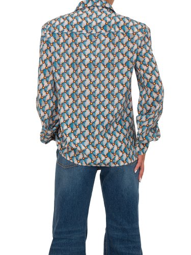 Жіноча сорочка з довгим рукавом ETRO CAMICIA BLU