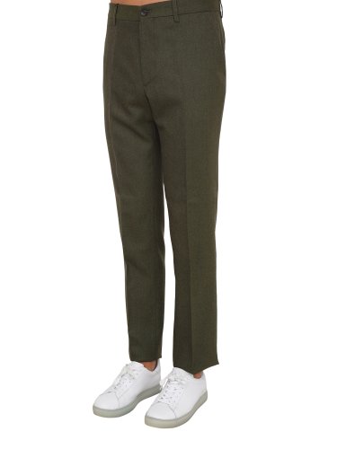 Мужские повседневные брюки ETRO PANTALONE FLAT FRONT SPORT VERDE