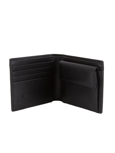 Мужской кошелек ETRO PORTAFOGLIO PELLE LOGO EMBOSSED 11X9 NERO