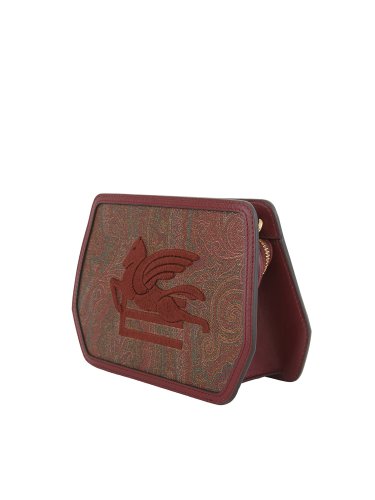 Жіноча кросбоді ETRO  SOTTOBRACCIO RICAMO LOGO 22,5X15,5X8 BORDEAUX