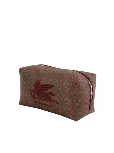 Женская косметичка ETRO NECESSAIRE ETRO TEX PAISLEY RICAMO LOGO 19,5X10X8 ROSSO