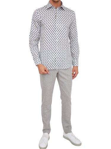 Мужская рубашка с длинным рукавом ETRO CAMICIA ROMA BIANCO