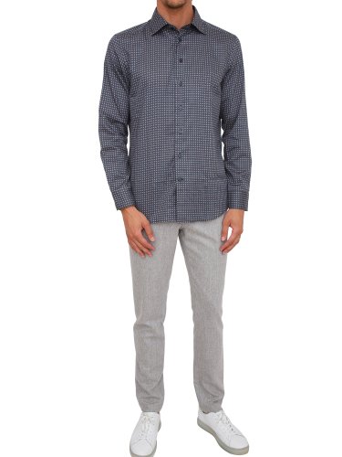 Мужская рубашка с длинным рукавом ETRO CAMICIA ROMA BLU