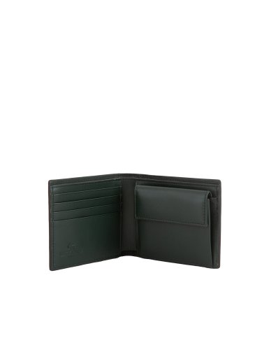 Мужской кошелек ETRO PORTAFOGLIO PELLE LOGO EMBOSSED 11X9 VERDE