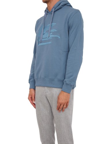 Мужская толстовка ETRO FELPA C/APPUCCIO BLU