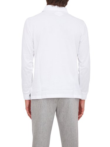 Мужское поло ETRO POLO ROMA M/L DETT. STAMPA BIANCO