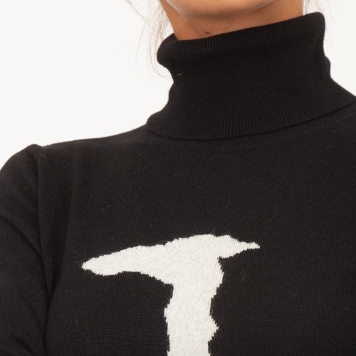 Жіноче плаття TRUSSARDI DRESS WITH LOGO NERO
