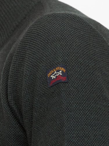 Мужской свитер PAUL&SHARK MAGLIA CON ZIP IN LANA VERDE