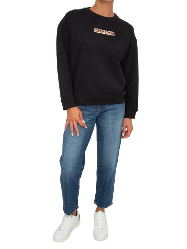 Жіноча толстовка PINKO Maglia tagliata NERO