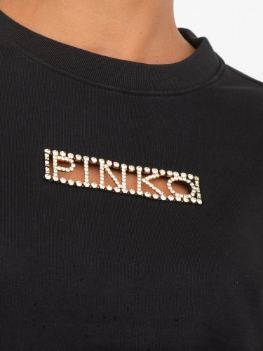 Жіноча толстовка PINKO Maglia tagliata NERO