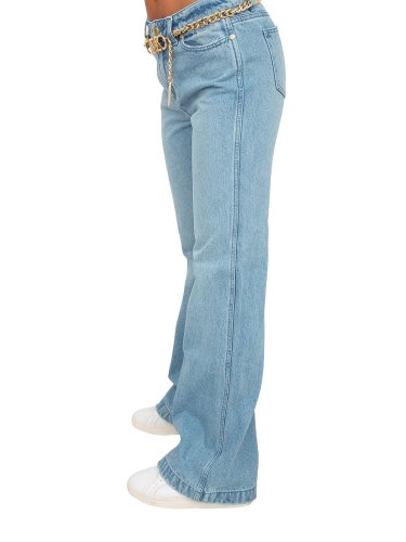 Жіночі джинси MICHAEL MICHAEL KORS FLARE CHAIN BELT DNM JEAN BLU DENIM