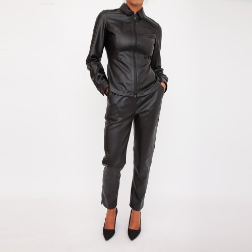 Жіноча сорочка з довгим рукавом TRUSSARDI SHIRT NERO