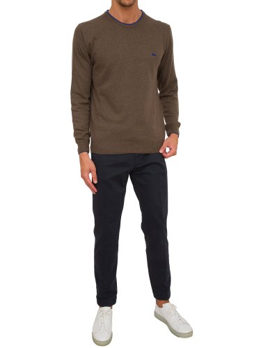 Мужской свитер HARMONT & BLAINE PARICOLLO BASIC IN MISTO WS MARRONE