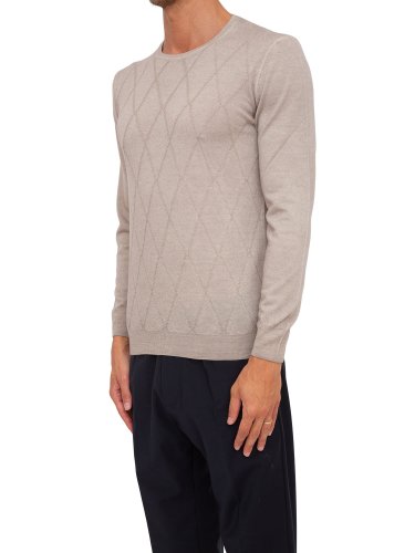 Чоловічий светр LIU JO MAGLIA GIRO ROMBO GIROARGYLE BEIGE