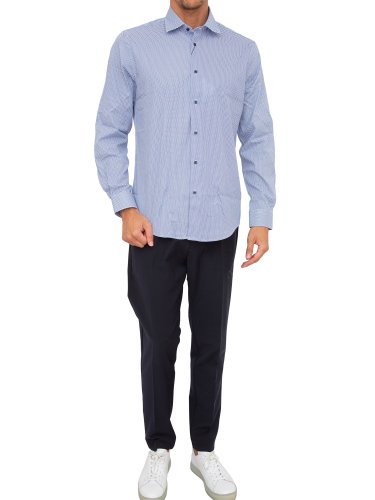 Мужская рубашка с длинным рукавом LIU JO CAMICIA SLIM MILANOALV BLU