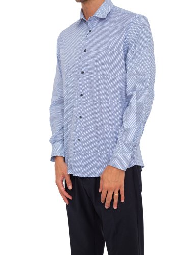 Мужская рубашка с длинным рукавом LIU JO CAMICIA SLIM MILANOALV BLU