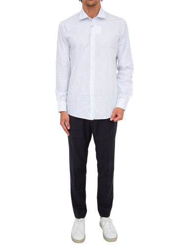 Мужская рубашка с длинным рукавом LIU JO CAMICIA SLIM MILANOMULTI BIANCO