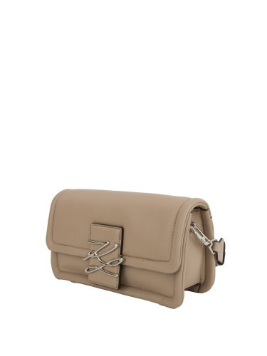 Женская кроссбоди K.LAGERFELD k/autograph soft sm shb TAUPE