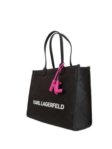 Женская сумка с ручками  K.LAGERFELD k/skuare embossed lg tote NERO