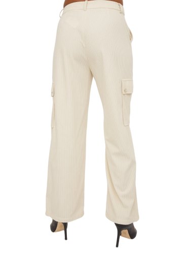 Женские повседневные брюки LIU JO PANT. VELLUTO A COSTE PANNA