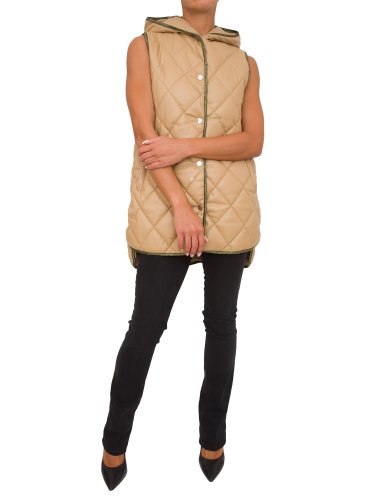 Жіночий жилет LIU JO GILET IMBOTT. OVATT CORTO BEIGE