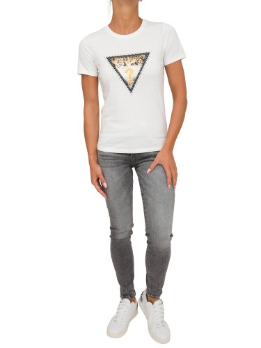 Женская футболка  GUESS JEANS T-SHIRT BIANCO