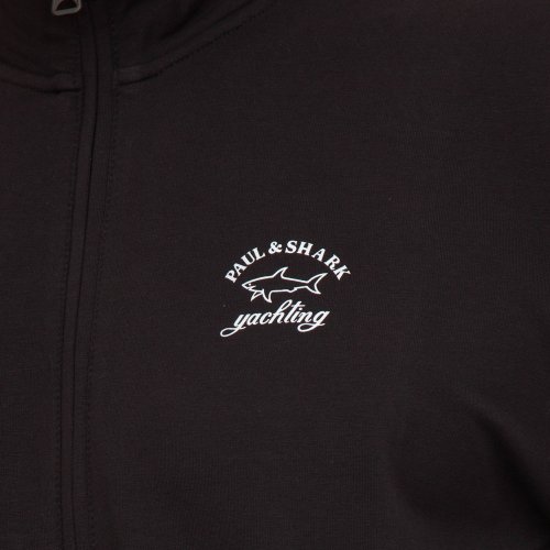 Мужская толстовка PAUL&SHARK FELPA CON ZIP IN COTONE NERO