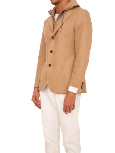 Мужской пиджак ELEVENTY SINGLE-BREASTED JACKET WITH BIB CAMMELLO