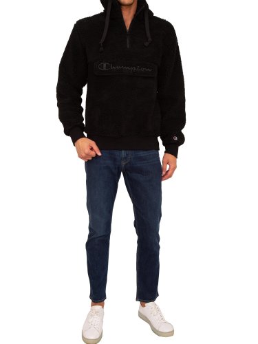Чоловіча толстовка CHAMPION Hooded Half Zip Top NERO