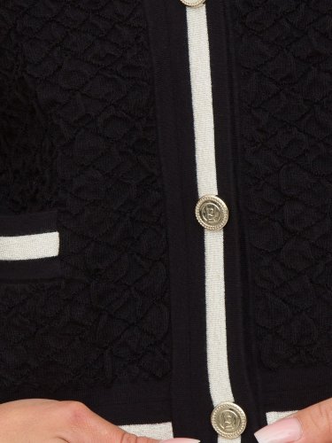 Жіночий кардиган LIU JO ECS MAGLIA APERTA M/L NERO