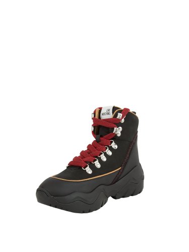 Женские ботинки на шнурках LOVE MOSCHINO SNEAKER NERO