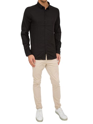 Мужская рубашка с длинным рукавом ARMANI EXCHANGE CAMICIA NERO