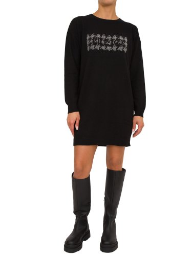 Женское платье LIU JO ECS ABITO MAGLIA LOGO NERO