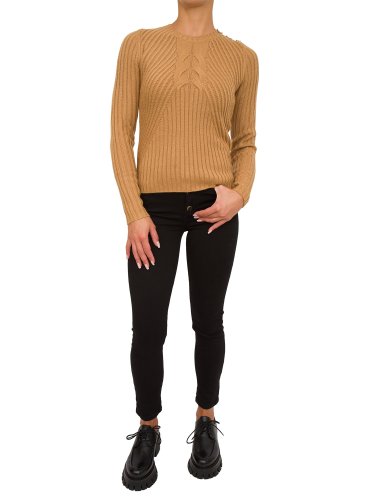 Женский свитер LIU JO MAGLIA CHIUSA M/L OPERATA CAMMELLO