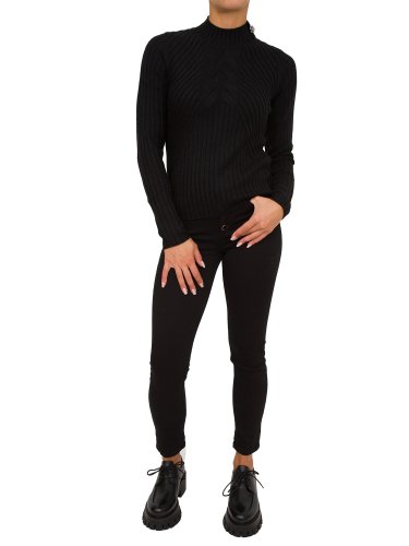 Женский свитер LIU JO MAGLIA CHIUSA M/L DOLCEVITA NERO
