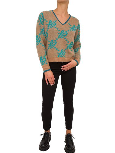 Жіночий светр LIU JO MAGLIA CHIUSA M/L BRAND LOVERS CAMMELLO