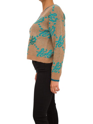 Жіночий светр LIU JO MAGLIA CHIUSA M/L BRAND LOVERS CAMMELLO