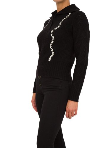 Женский свитер LIU JO MAGLIA CHIUSA M/L POLO CASTONI NERO