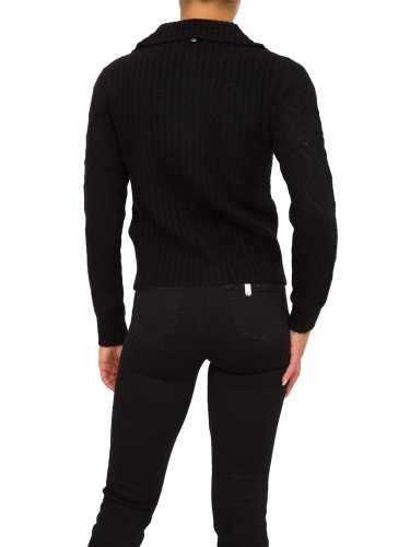 Женский свитер LIU JO MAGLIA CHIUSA M/L POLO CASTONI NERO